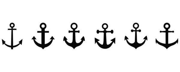 Anchor Silhouette set