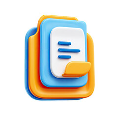 Colorful 3D document icon