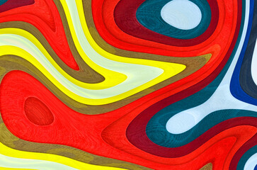 a digital abstract artwork featuring swirling, wavy patterns, smooth, flowing lines that create a sense of motion and depth. The style is modern and dynamic