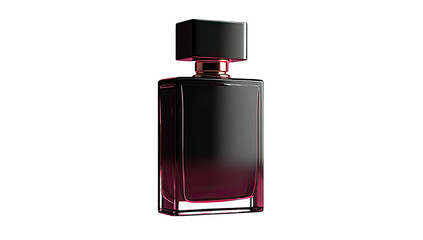 Elegant, dark-pink perfume bottle