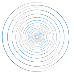 A series of thin concentric circular lines, varying in thickness and color, create a mesmerizing spiral effect, drawing the eye inward.