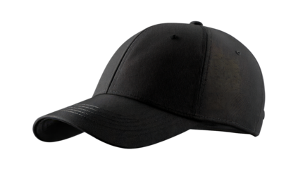Black baseball cap, angled view (1)