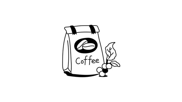 An amazing animaed icon of coffee bag in modern style, premium vector
