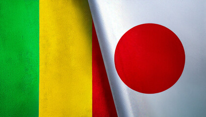 日本の国旗とマリの国旗(Japan Flag & Mali flag.)
