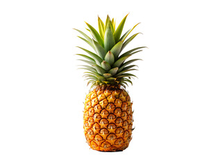 Fototapeta premium Fresh pineapple isolated on transparent background, a tropical delight