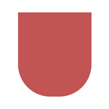 Flat red rounded rectangle 2D vector shape, versatile geometric form for cards, banners, or modern UI/UX design elements.

