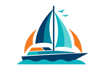Fototapeta premium sailing boat on the sea