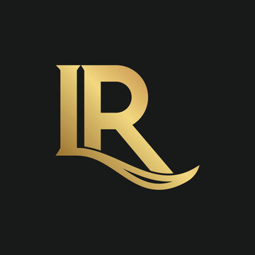 Luxury LR logo design. RL logo design. Modern Minimalist logo design. Brand logo design with golden color. LR logo design