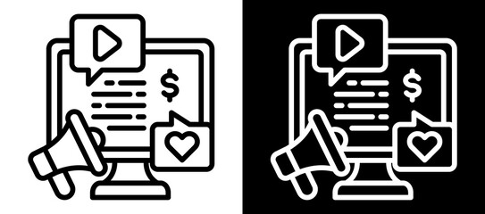 Digital Marketing Icon Set In Black And White Filled Style Collection