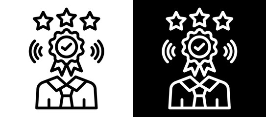 Brand Awareness Icon Set In Black And White Filled Style Collection