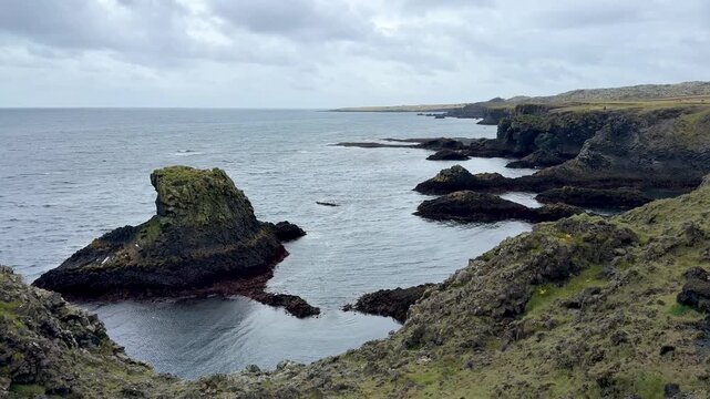 Arnarstapi Gatklettur Basalt Rock Arch, Sn&aelig;fellsnes Peninsula, West Iceland