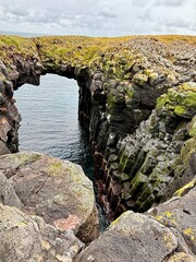 Arnarstapi Gatklettur Basalt Rock Arch, Snæfellsnes Peninsula, West Iceland