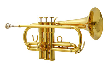 Golden trumpet transparent background cutout png