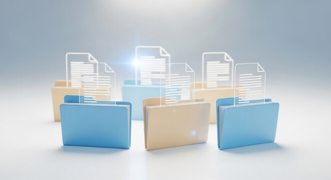Digital File Management Cloud Storage System Business Data Organization