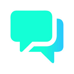 Fototapeta premium Minimal modern speech bubble icon, Modern Business Color, clean vector. 