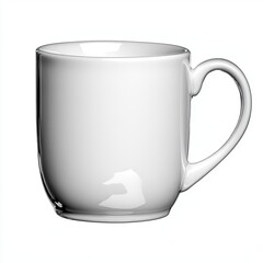 Isolated White Coffee Cup on Clean Background