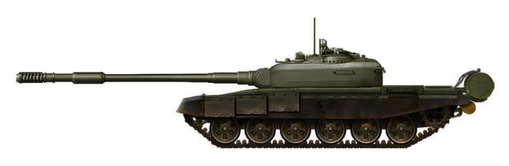 Object-197A (Concept of the main battle tank of the USSR based on the T-72B tank, with a new turret and 130mm gun) © Tikros