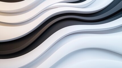 Visual High contrast shapes forming a depth illusion in a modern art inspired design