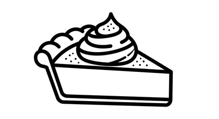 Delicious slice of pie with whipped cream a sweet dessert treat.