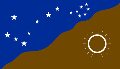 Adnyamathanha Flag – Aboriginal Nation Symbol from the Flinders Ranges, South Australia, Representing Heritage, Identity, and Land