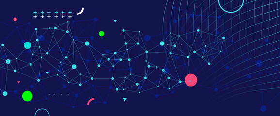 Digital Network Connection  Abstract Technology Background