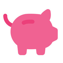 Piggy Bank Flat Icon Vector, Colorful Design for Business and Finance Concept