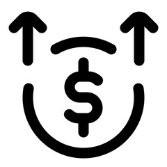 Revenue Line Icon Vector, Modern Outline Style for Business and Finance Concept