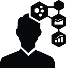 Human analytics data science ai machine learning artificial intelligence business concept