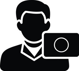 Photographer icon vector illustration design template for photography and camera use
