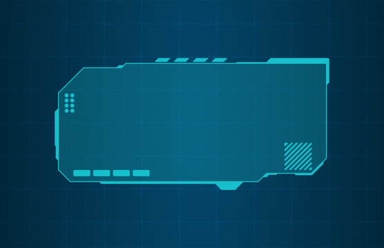 Data Panel Vector Blue Glowing HUD User Interface Design