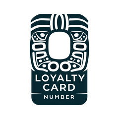 Stylized Loyalty Card Number Zero Design A yellow loyalty card number appears as simplified digits