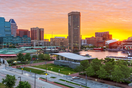 Baltimore, Maryland, USA Skyline on the Inner Harbor 556