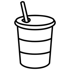 soda cup disposable vector illustration