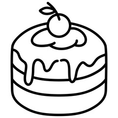 cake with cherry icon