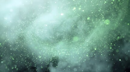 Green Sparkle Dust Swirl Magical Abstract Smoke Fog Background