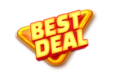 3D text label Best deal