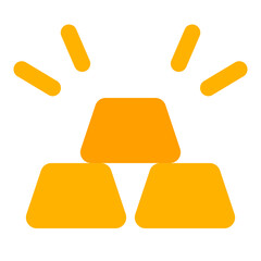 Gold Flat Icon Vector, Colorful Business and Finance Design for Modern Presentation