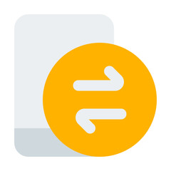 Smartphone Transfer Flat Icon Vector, Colorful Business and Finance Design for Modern Presentation