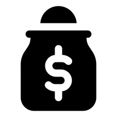Tip Coin Glyph Icon Vector, Solid Design for Business and Finance Concept