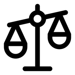 Balance Scale Line Icon Vector, Modern Outline Design for Business and Finance Concept