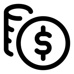Coins Line Icon Vector, Modern Outline Design for Business and Finance Concept