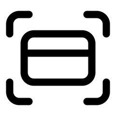 Credit Card Scan Line Icon Vector, Modern Outline Design for Business and Finance Concept