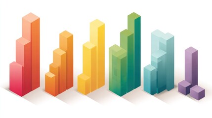 Colorful bar graph graphic