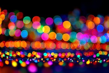 Glowing Defocused Lights – Warm Holiday Atmosphere