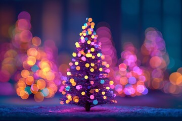 Christmas Tree Bokeh Lights – Magical Winter Abstract