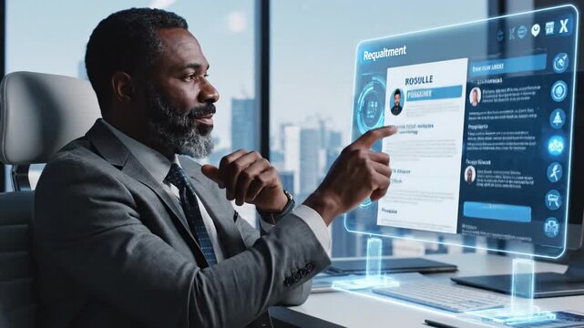 37_Businessman selecting digital resume for hiring with virtual HR interface Concept of recruitment human resources candidate evaluation job interview employee selection and digital hiring_ 68595829 1