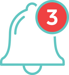 Abstract geometric shape with vibrant colors isolated on transparent background