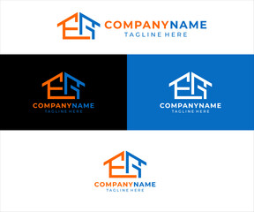 The logo design combines the letters er and house, using orange and blue colors.