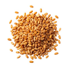 Overhead shot of pile of grains on black backdrop, some scattered around