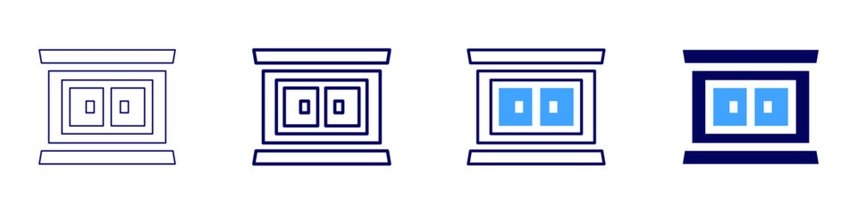 Raw wood icon in 4 different styles. Thin Line, Line, Bold Line, Duotone. Duotone style. Editable stroke